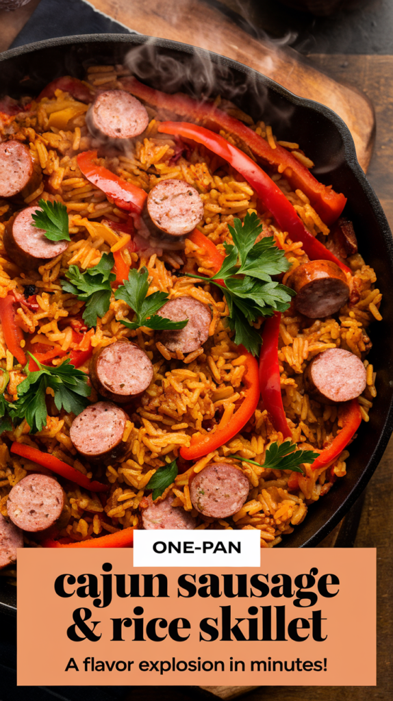 One-Pan Cajun Sausage and Rice Skillet: A Flavor Explosion in Minutes