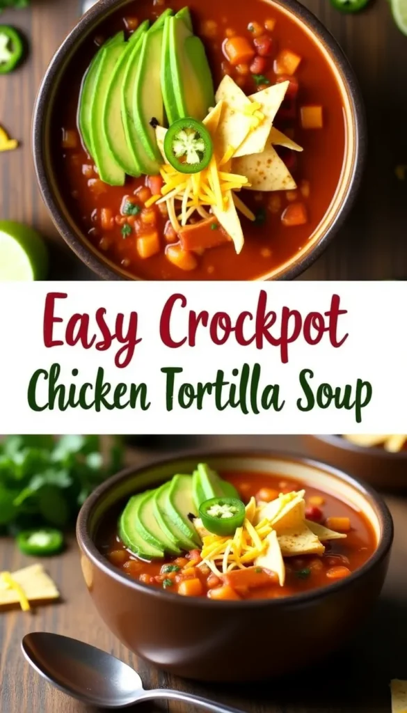 Easy Crockpot Tortilla Soup