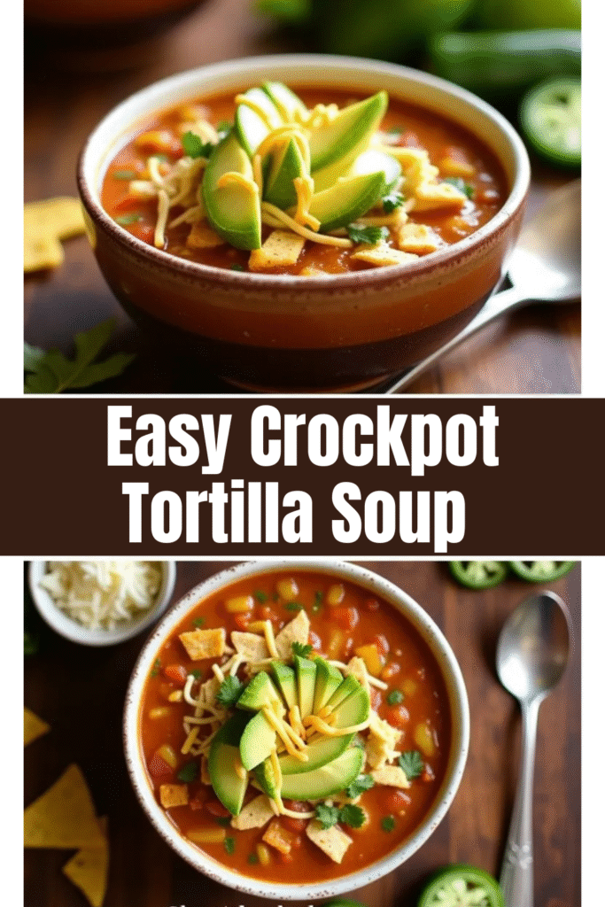 Easy Crockpot Tortilla Soup