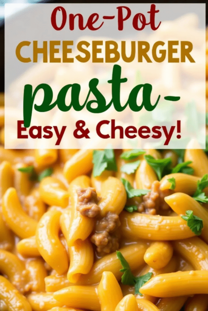 One pot cheeseburger pasta