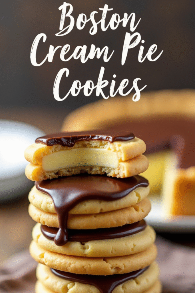 Boston Cream Pie Cookies