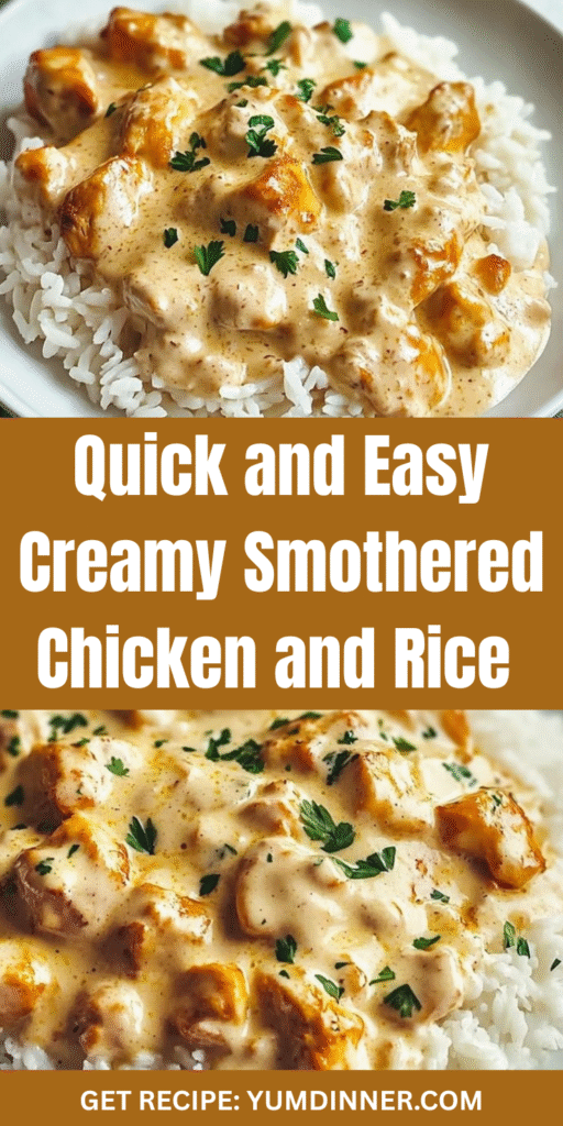 Creamy Smothered Chicken and Rice