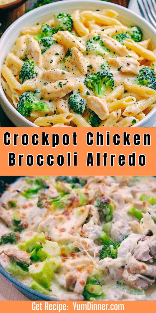 Crockpot Chicken Broccoli Alfredo 