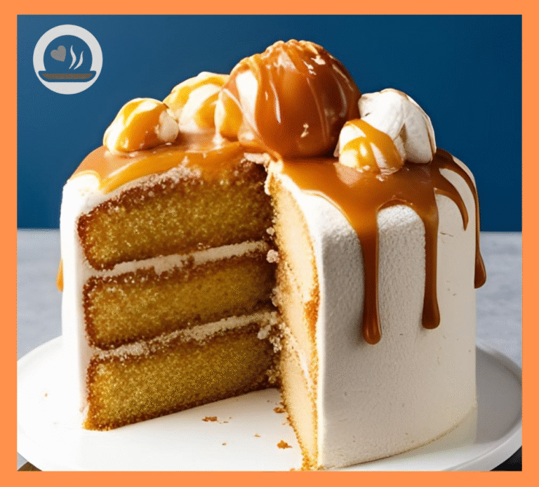 Fluffy Caramel Cloud Cake