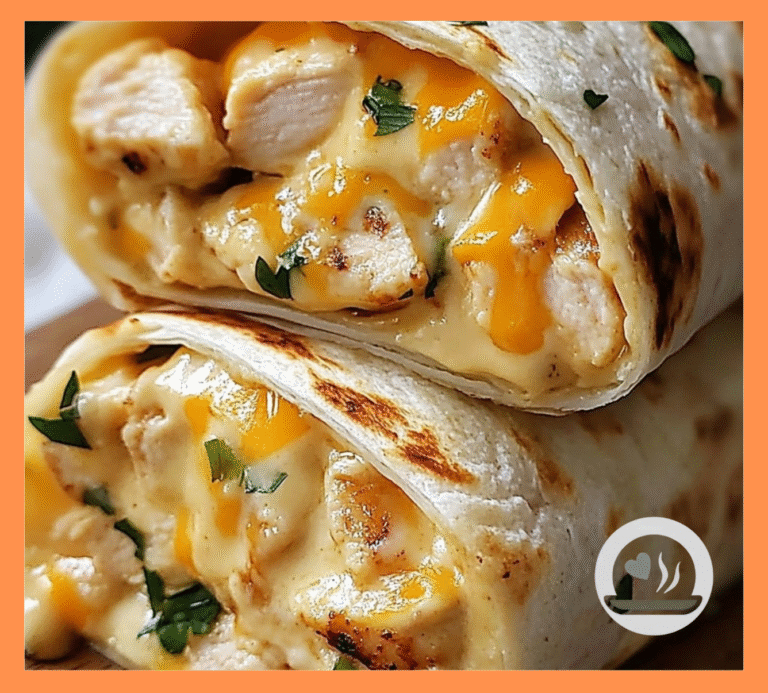 cheesy garlic chicken wraps