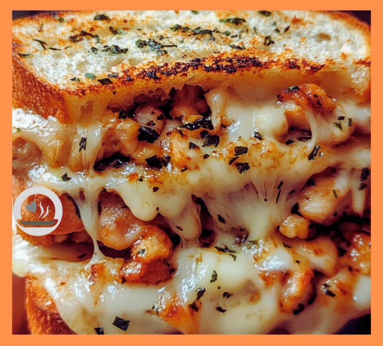 Make the best Cheesy Chicken Garlic Bread Sandwich ever! This recipe is super easy and tastes amazing. Perfect for a quick lunch or dinner.