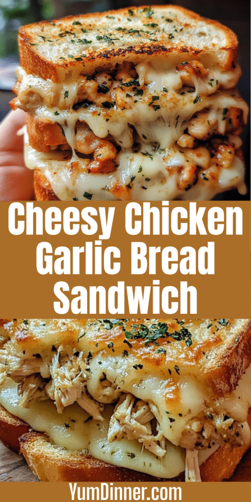 Cheesy Chicken Garlic Bread Sandwich