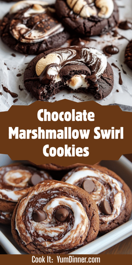 Chocolate Marshmallow Swirl Cookies