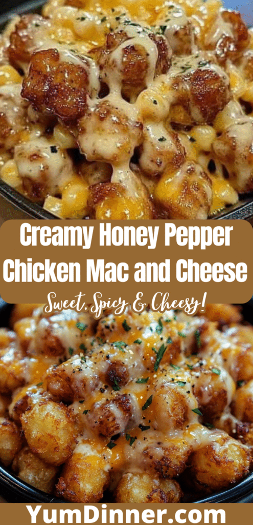 Creamy Honey Pepper Chicken Mac and Cheese 