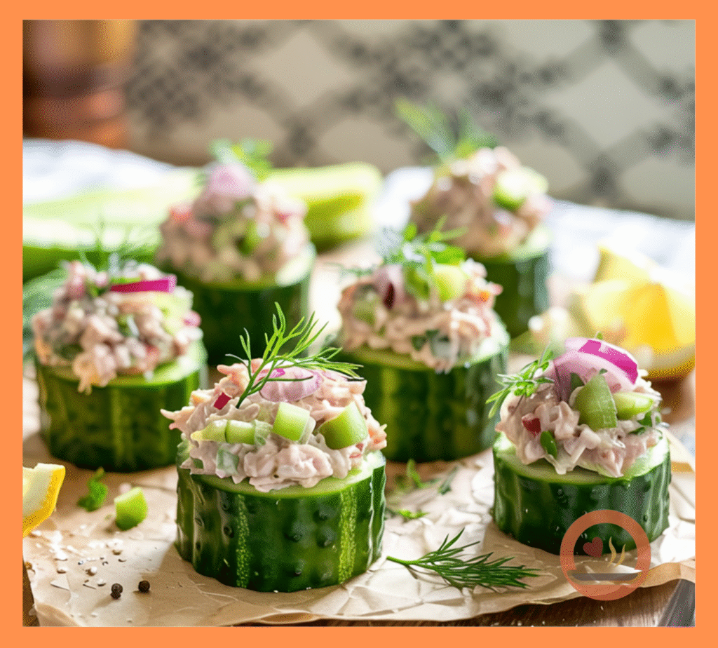 Cucumber Bites with Tuna Salad