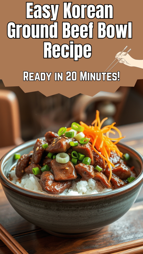 Easy Korean Ground Beef Bowl Recipe
