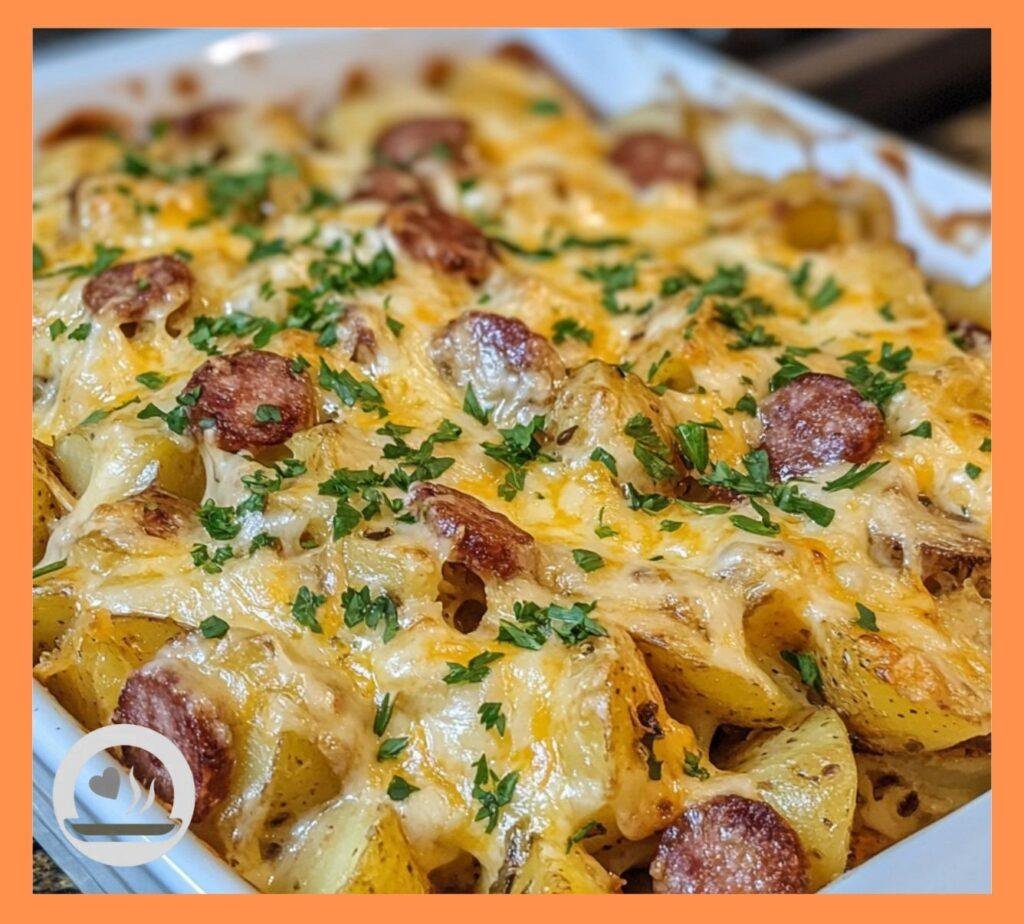 Cheesy Ranch Potatoes and Smoked Sausage
