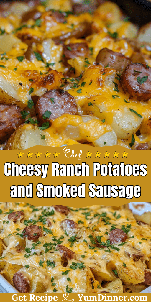 Cheesy Ranch Potatoes and Smoked Sausage
