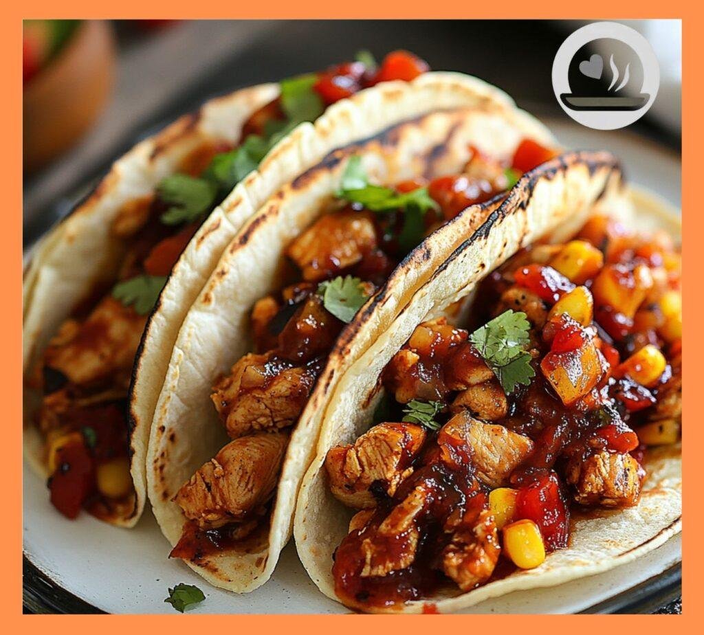 Garlic Butter Honey BBQ Chicken Tacos