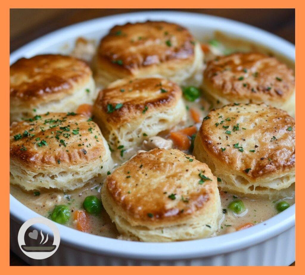 Chicken Pot Pie Recipe with Biscuits