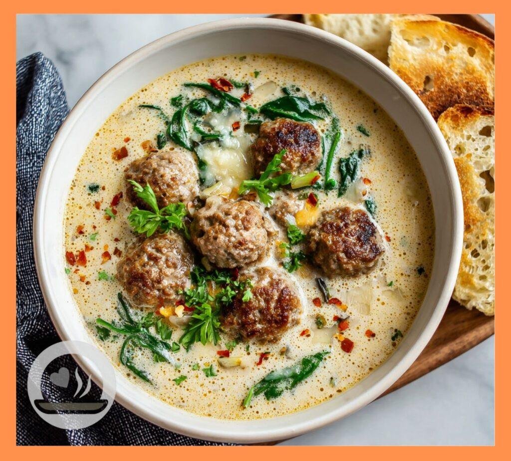 Creamy Italian Meatball Soup