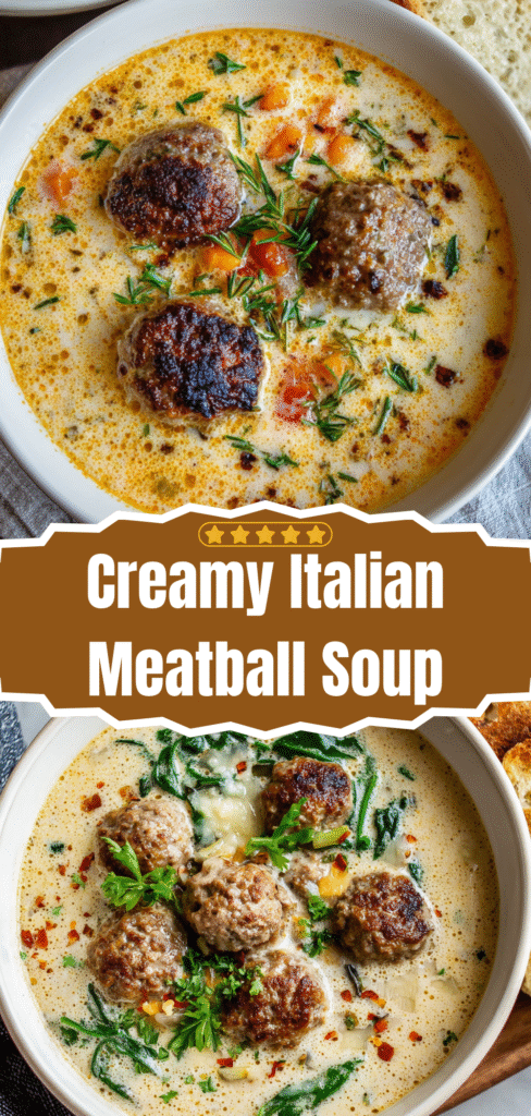 Creamy Italian Meatball Soup