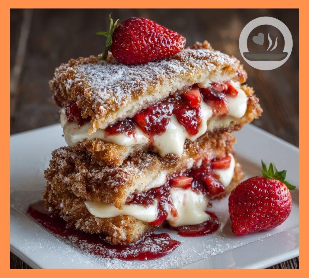 Fried Strawberry Cheesecake Sandwiches