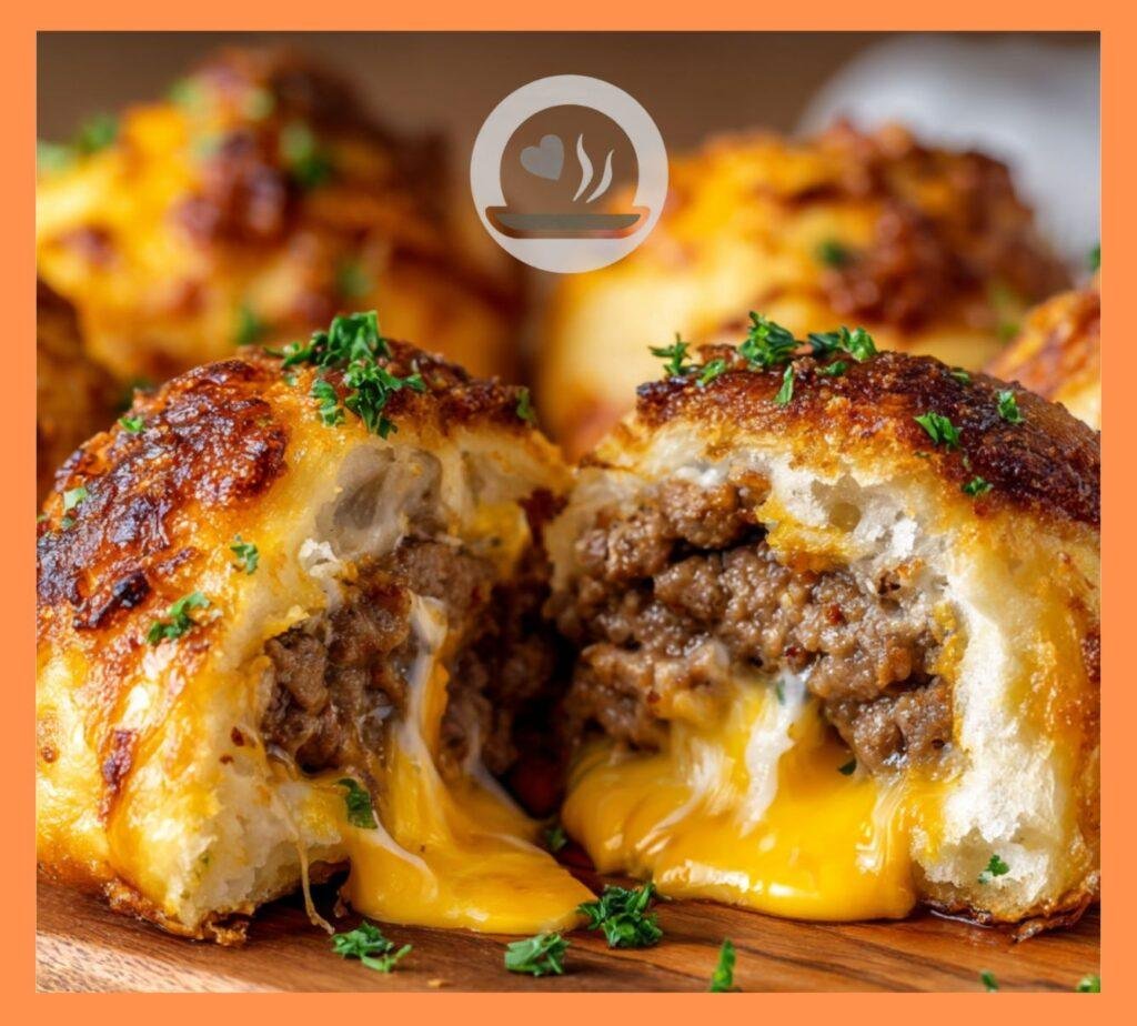 Garlic Parmesan Cheeseburger Bombs
