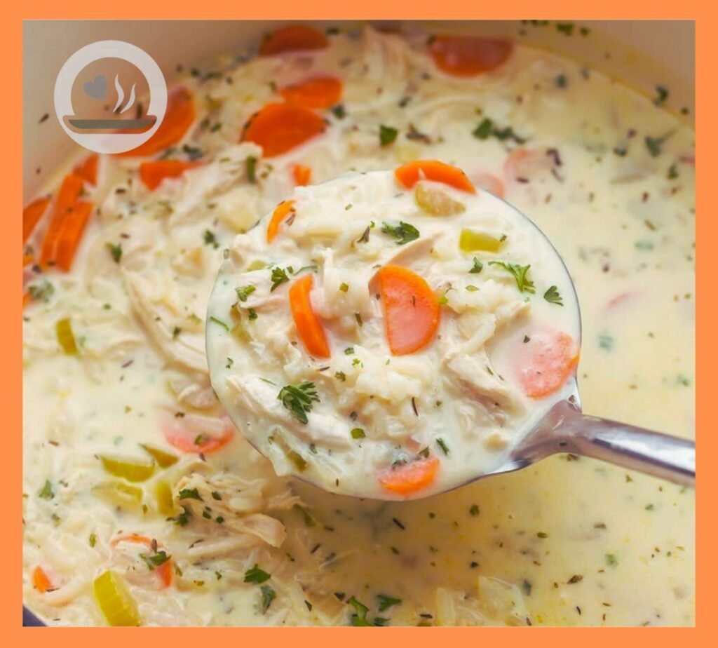 Easy Creamy Chicken Rice Soup Recipe