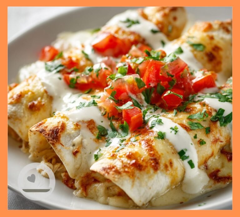 Chicken Enchiladas with Sour Cream White Sauce