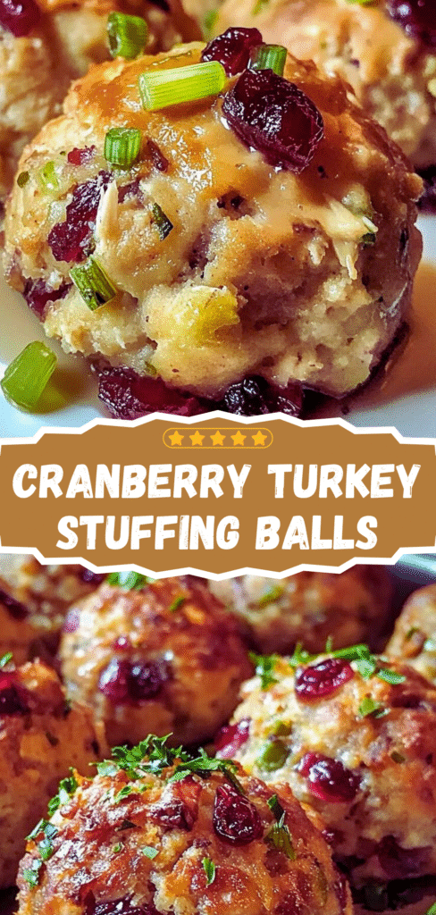 Cranberry Turkey Stuffing Balls
