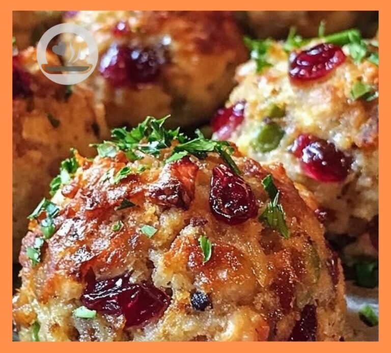 Cranberry Turkey Stuffing Balls – The Cozy Bite-Sized Holiday Classic