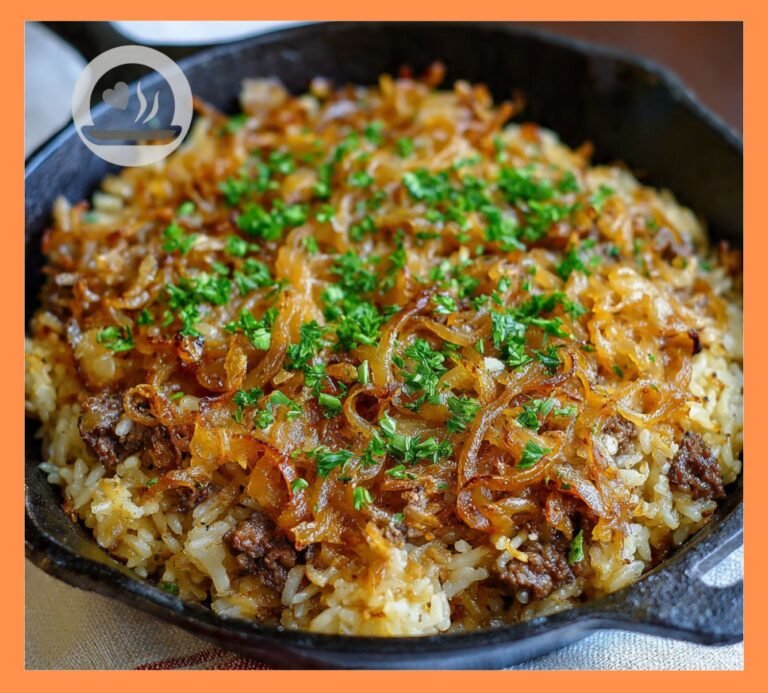 French Onion Beef Rice Casserole Recipe