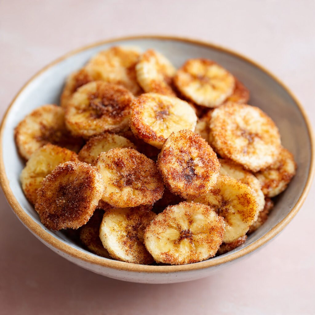Cinnamon Sugar Air Fryer Banana Chips