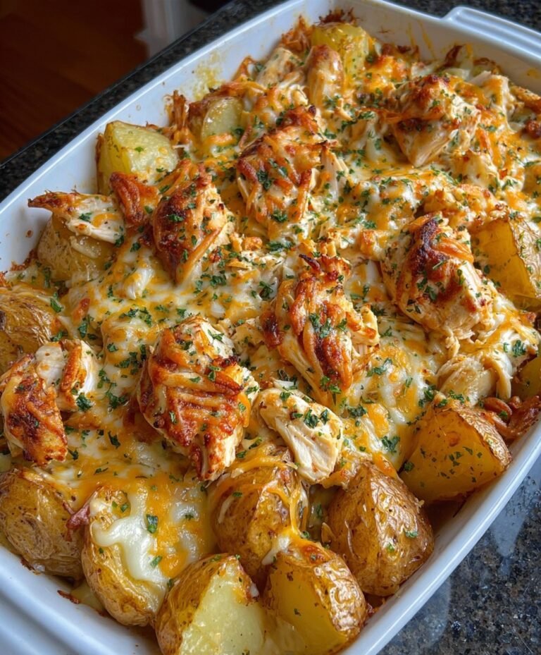 Cheesy Garlic Chicken and Roasted Potato Casserole